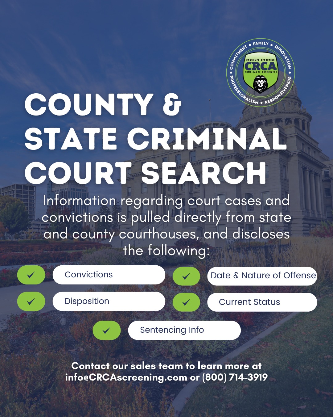 Quick, Reliable, Thorough: Criminal searches you can count on 👍🏻
☎️ (800)714-3919
📧 info@crcascreening.com
#HumanResources #HRManager #BackgroundScreening #HRrecruiter #BackgroundChecks #ComplianceMatters