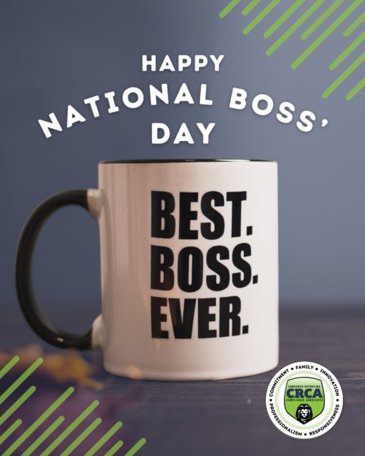 A great boss is hard to find and impossible to forget. THANK GOODNESS we have so many great bosses in our CRCA leadership team! Happy National Boss' Day!
#BossDay
